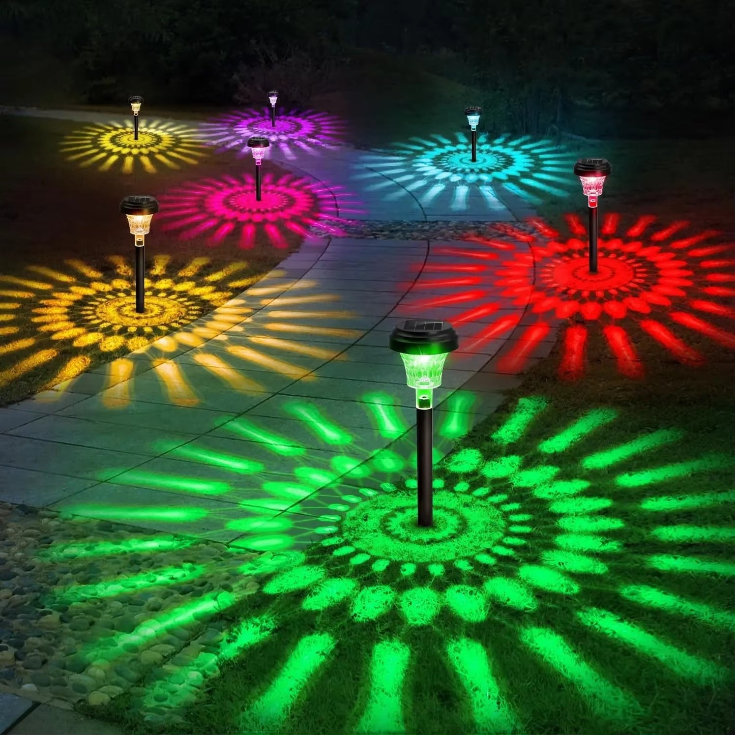 Luces solares para caminos de Jardín Pack de 2 UND