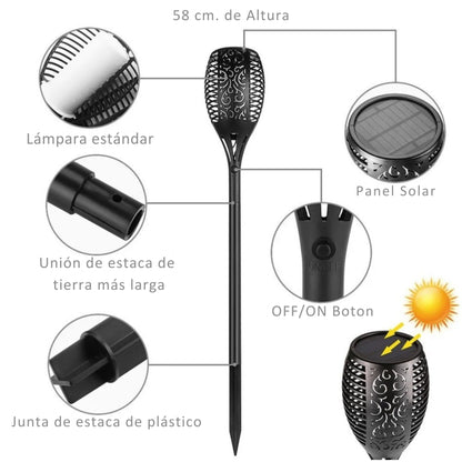Antorchas Solares® - Tamaño de 58cm Pack de 2 UND