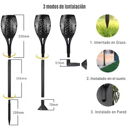 Antorchas Solares® - Tamaño Large 78cm. Pack 2 UND