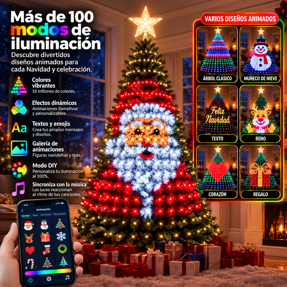 Guirnalda Led Navideña Smart RGB
