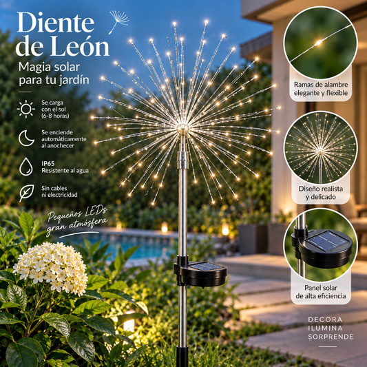 Luces Solares Diente de León para Exteriores - Pack x2
