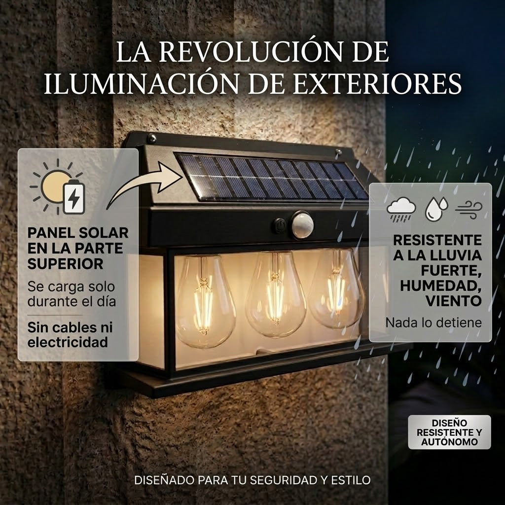 Bañador solar de pared de 3 focos Zk30 Pack de 2 UND