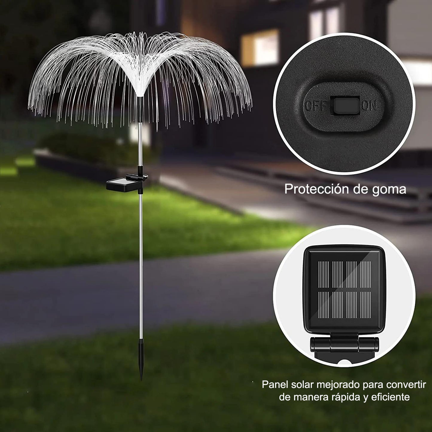 Luces solares LED de Medusas  Pack de 2 UND