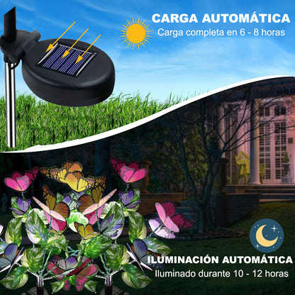 Estacas solares de mariposa Pack de 2 UND