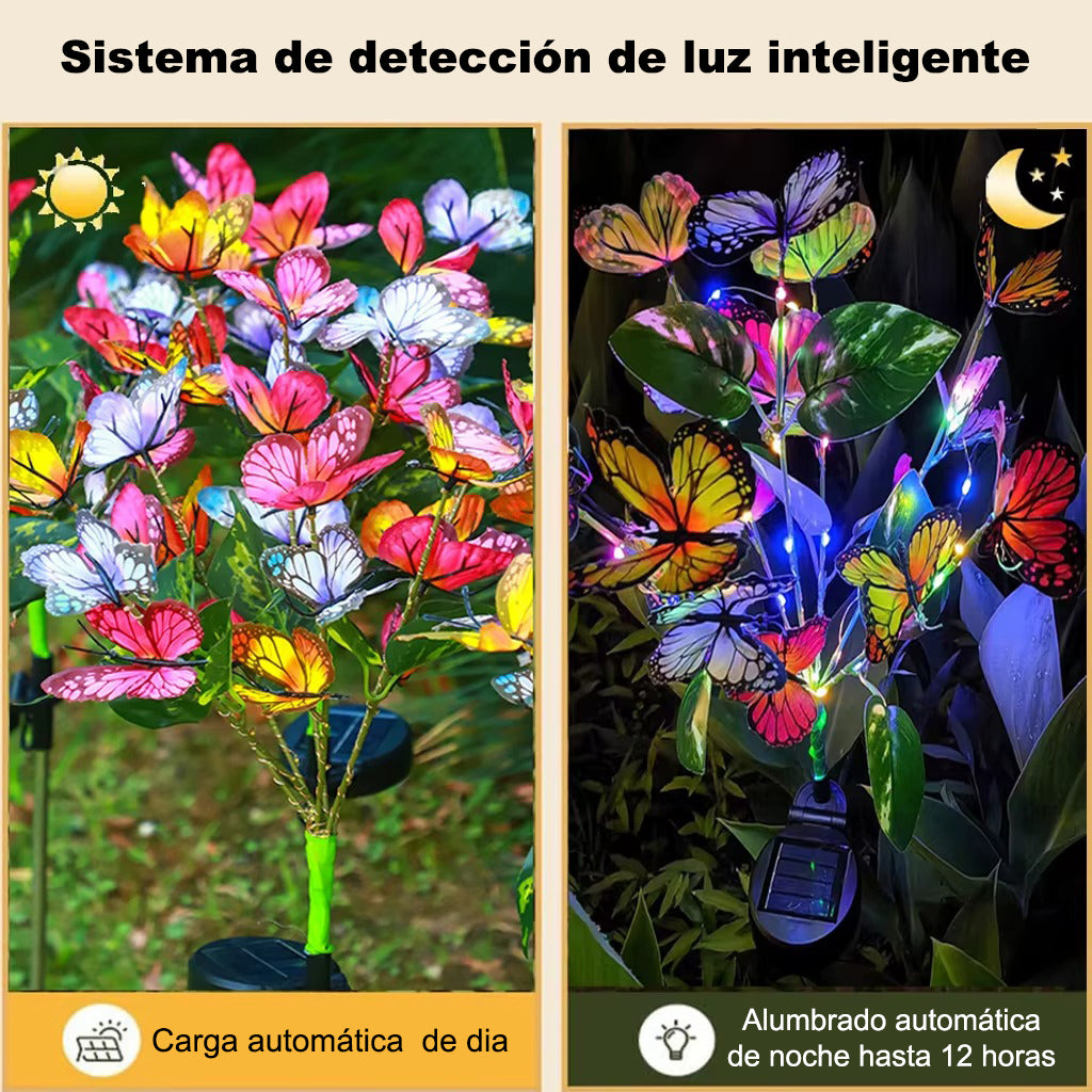 Estacas solares de mariposa Pack de 2 UND